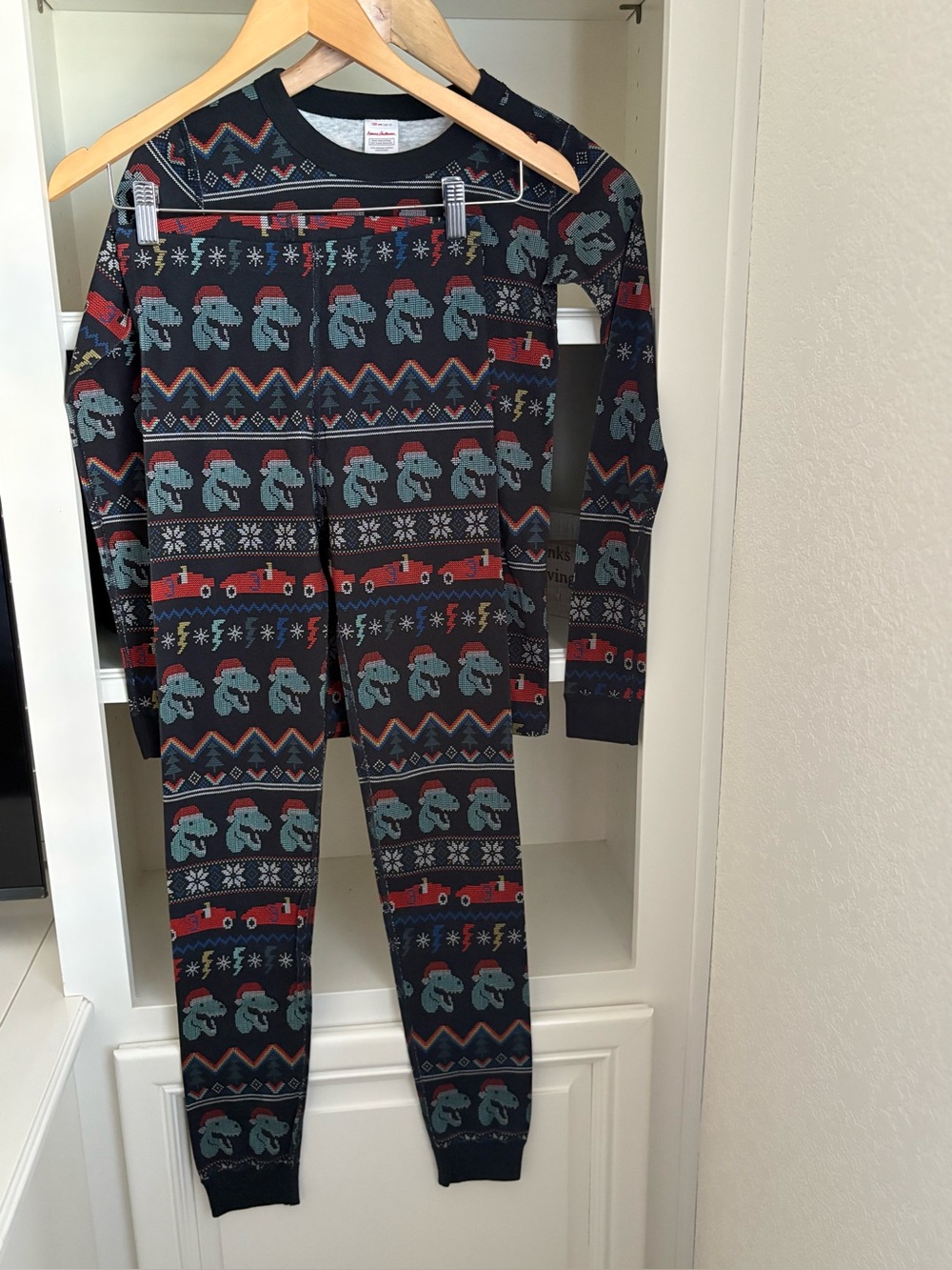 hanna andersson Long John Set Dino Fair Isle 2PC Long Sleeve 150cm/US12